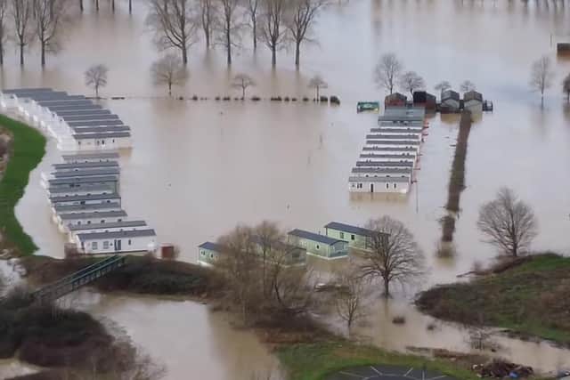 Drone pilot Richard Durham captured this photo of Billing Aquadrome underwater on Wednesday (January 3)