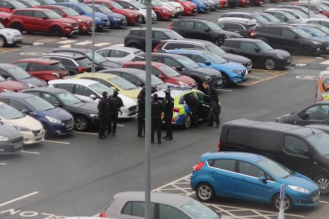 Pictures from the scene earlier today (January 8).