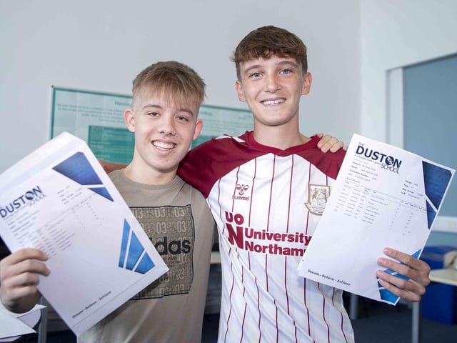 Dillon Pearson and Jody Stonhill from The Duston School.