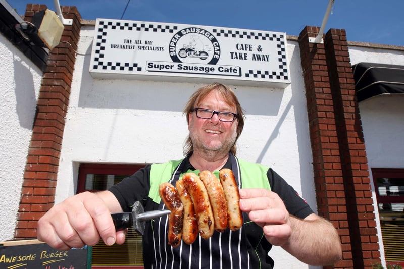 Super Sausage owner Chris Murray, outside his restaurant in Potterspury. The restaurant was top ranked on Trip Advisor.