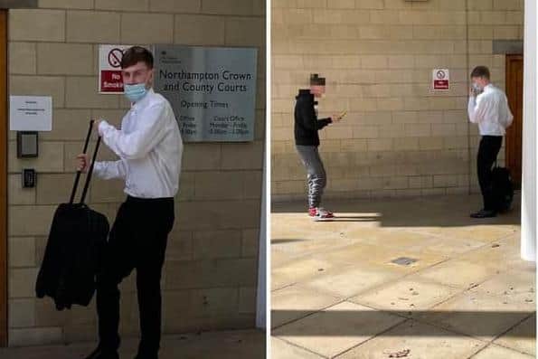 Jack Sikora celebrating outside court last year after he was given a suspended sentence