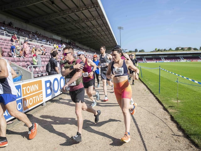 Hundreds of runners took part in the race on Sunday June 25, which started and finished at Sixfields stadium.