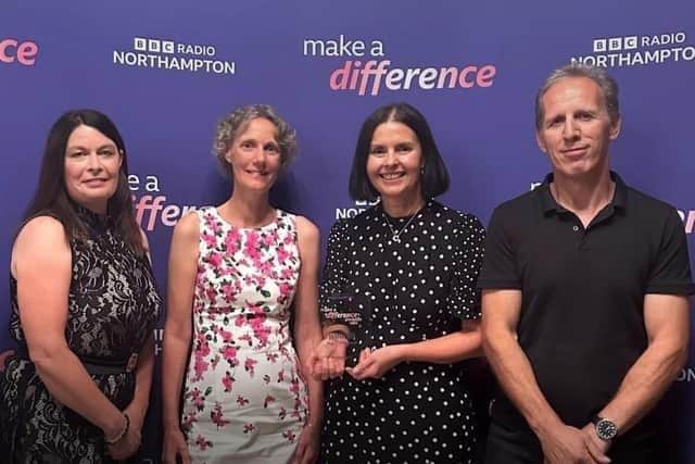 The founder of the group, Nicola Elliott, proudly accepted a BBC Make a Difference Award earlier in the year. Photo: BBC.