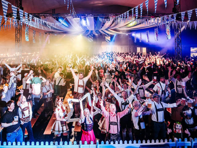 Hundreds of revellers let loose at the popular German-themed event at Delapre Abbey