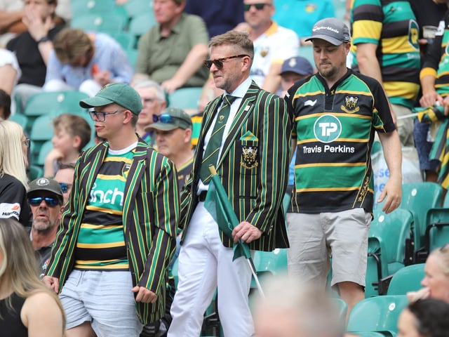 Saints fans at Twickenham on Saturday June 20