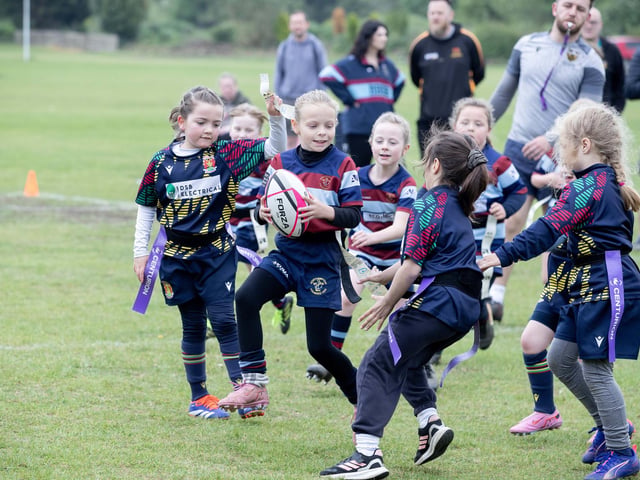 Under 7s girls rugby festival at Northampton Old Scouts on Sunday May 3
