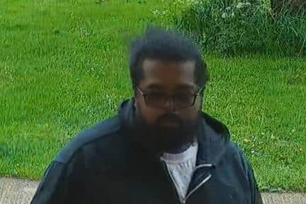 Police would like to speak to this man after a suspicious package was posted in a Northamptonshire village.