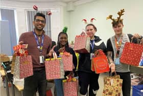 Amazon volunteers visiting Northamptonshire Health Charity