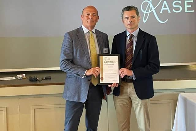 Dr Johnny Wake of Courteenhall at the awards ceremony