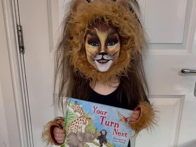Nahla, aged five, as Leo the Lion.