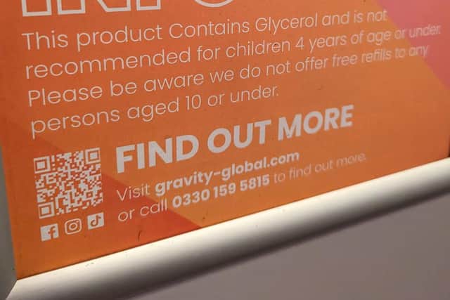 The warning sign at Gravity trampoline park in Milton Keynes
