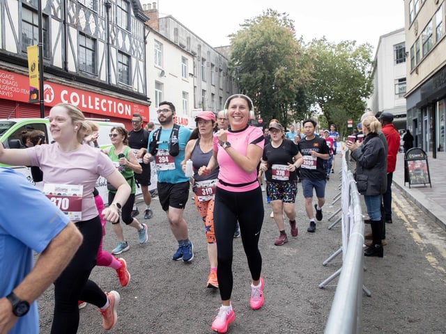 Hundreds of runners took part in the half marathon around the town on Sunday September 14.