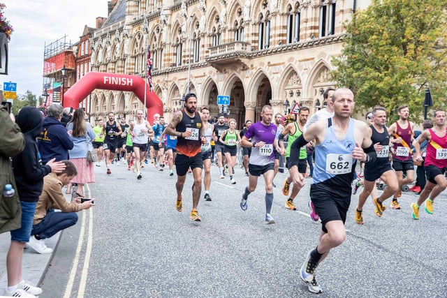 Thousands of runners took on the 13.1 mile route around Northampton on Sunday (September 25).