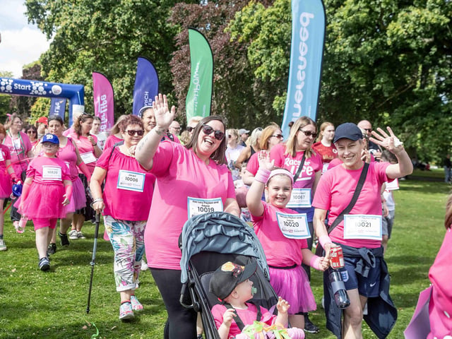 Abington Park turned pink on Sunday July 14 for the 3k and 5k Race for Life events.