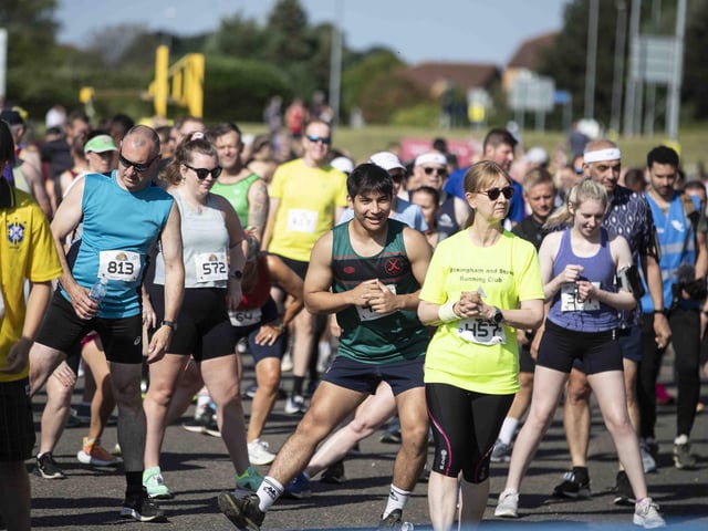 Hundreds of runners took part in the race on Sunday June 25, which started and finished at Sixfields stadium.