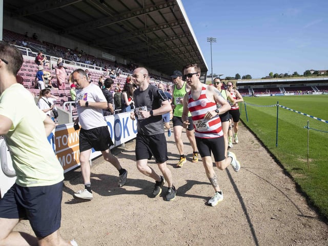 Hundreds of runners took part in the race on Sunday June 25, which started and finished at Sixfields stadium.