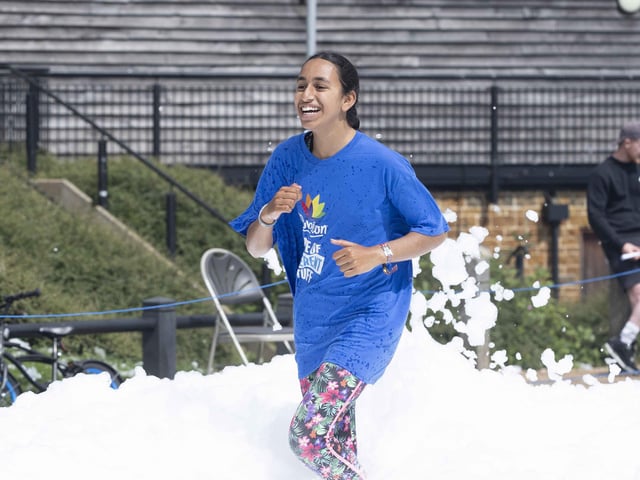 A family-friendly fun run, with water slides and obstacles, took place at Upton Country Park on Saturday (August 12) to raise funds for a Northampton charity.
