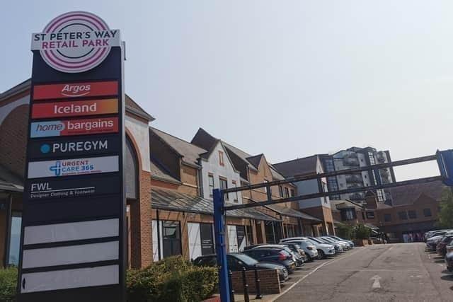 St Peter’s Way Retail Park in Northampton.