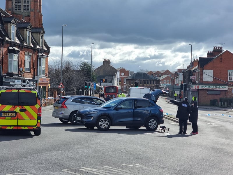 Pictures from the scene at midday. The incident happened at 8.40am today (Monday).
