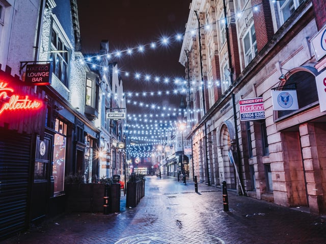 The town centre is looking very festive following the lights switch on.