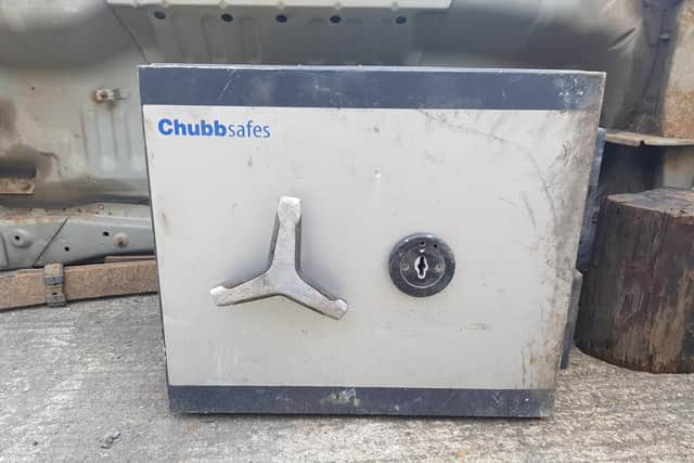 A safe was recovered