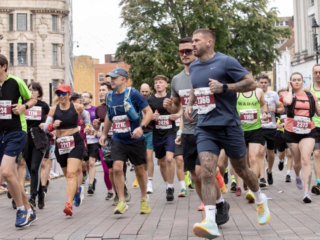 Hundreds of runners took part in the half marathon around the town on Sunday September 14.