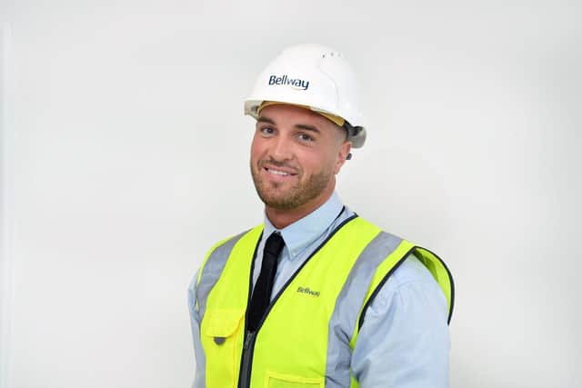 Site Manager, Ross Jenkins, pictured at Bellway Northern Home Counties' Head Office in Milton Keynes