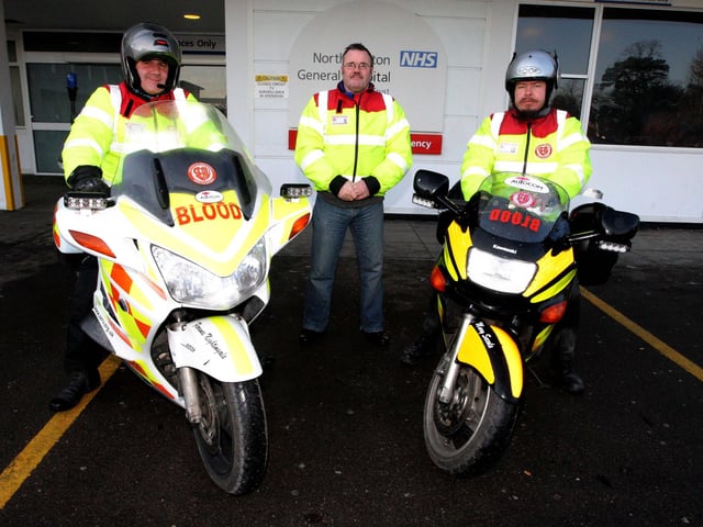 2010 - Emergency Blood Service. Left to right are Andrew Furber John Mason and Danny Bateman
