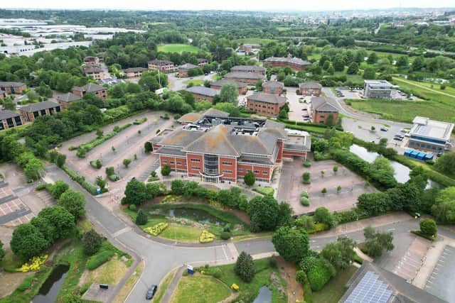 Plans have been unveiled to demolish Lakeside House to make way for new industrial and business space. Picture: Savills