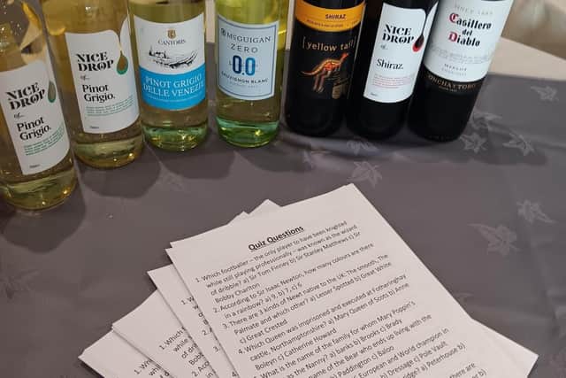 Wine and a Quiz accompanied the cheese tasting afternoon