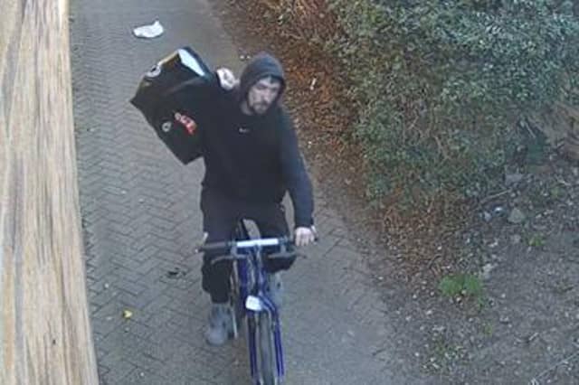 Police would like to speak to the man in the image.