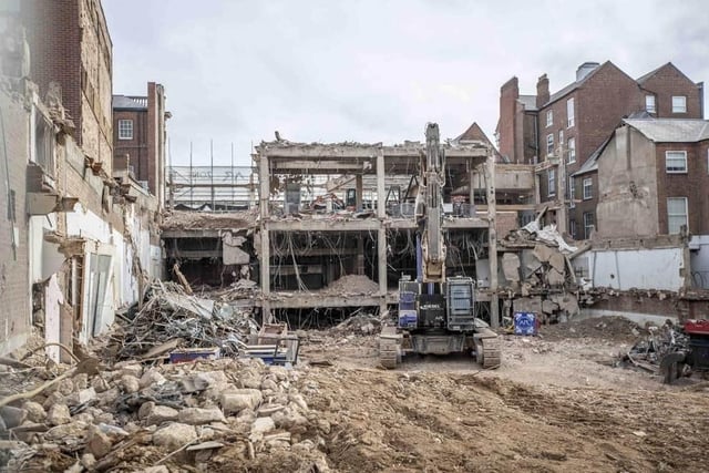 The former Debenhams building in Northampton town centre was flattened in October 2022 to make way for hundreds of student flats. The former high street giant department store in the Drapery was brought to rubble and dust after standing for more than 140 years in the town