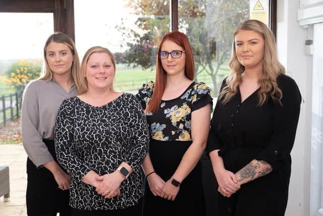 Silverstone Leasing’s customer care team, including new recruits Amber Thorpe and Emily Harris.