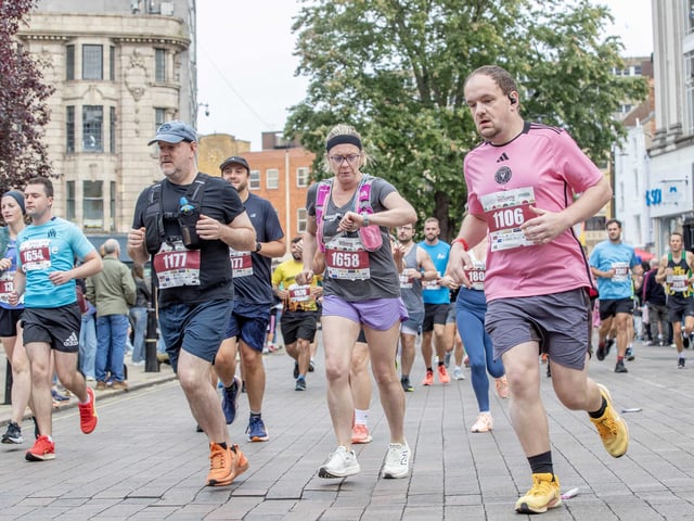 Hundreds of runners took part in the half marathon around the town on Sunday September 14.