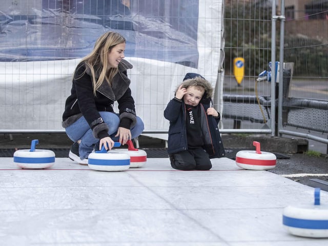 West Northamptonshire Council (WNC) has put on a free ice skating rink at the temporary market, as part of festivities in 2023.