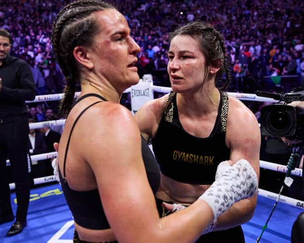 Chantelle Cameron was beaten by Katie Taylor in Dublin in November (Picture: Mark Robinson / Matchroom Boxing)