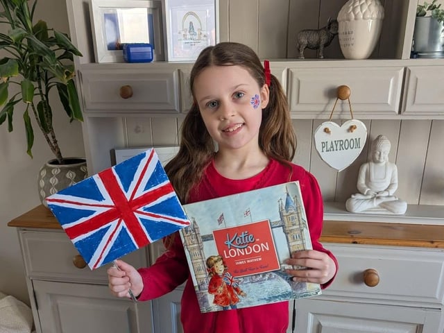 Lydia, aged eight, as Katie in London.
