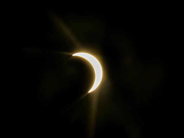 Families gathered at Upton Park on Wednesday night to watch the eclipse