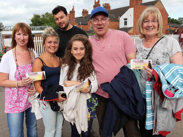Elton John at Northamptonshire County Cricket Club.
Amanda Tendall, Katie Askew, Dan Venter, Stephanie Roberts, Ken Roberts and Alison Roberts from Kingsthorpe.