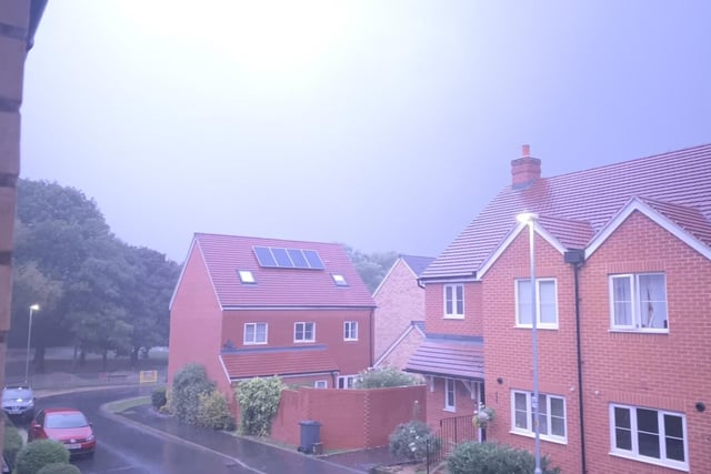 Skies over Northampton lit up by the wild lightning at around 1am