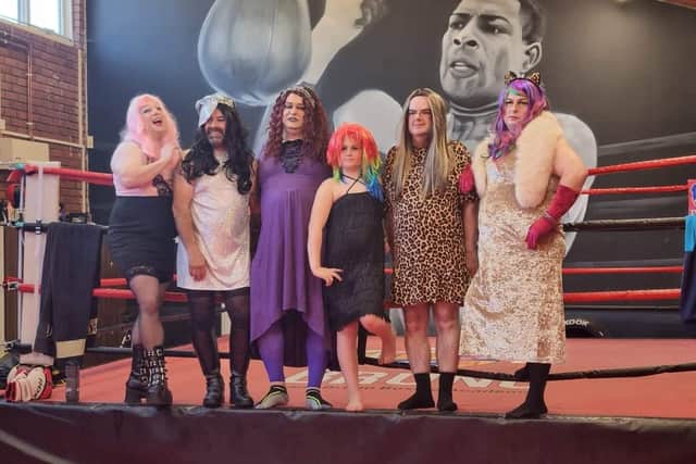 The SENDS 4 Dads drag queen calendar shoot took place on October 16 and six of the dads and one of their sons took part.