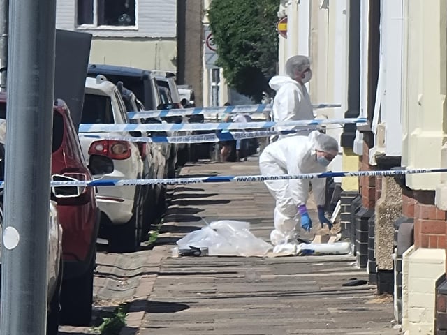 Adnitt Road, from Stimpson Avenue to Whitworth Road and Bostock Avenue, remains taped off while police investigate.