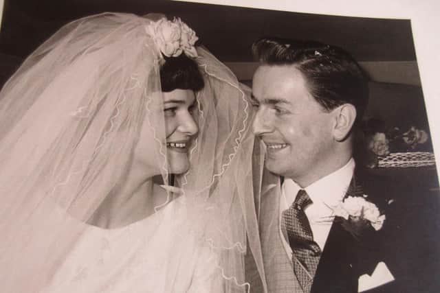 Pat and Brian on their wedding day - March 30, 1963.