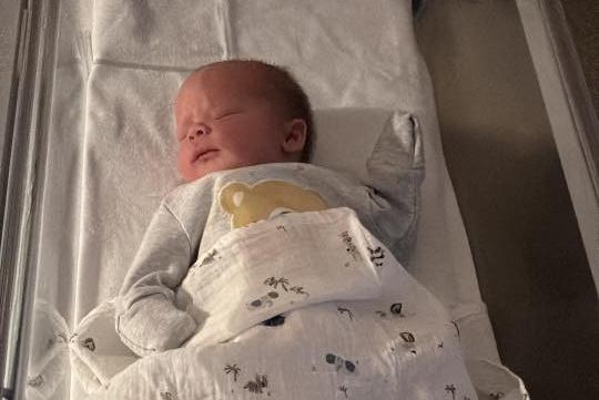 Rìan born at 12.43pm on March 16 at Northampton General Hospital, weighing 7lbs 9oz.