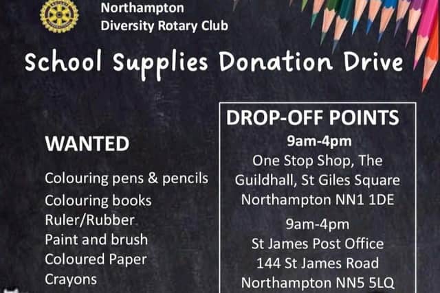 School Supplies Donation Drive.