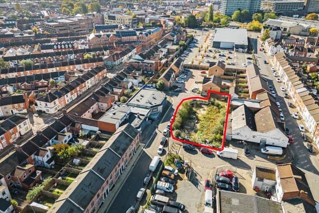 The land within the red boundary in Great Russell Street, formerly home to Top of The Town nightclub, is up for sale for £825,000.