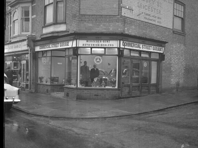 Commercial Street Garage on corner of Adams Avenue and Wellingborough Road, Northampton.