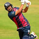 Aadi Sharma goes on the attack for the Steelbacks against Kent