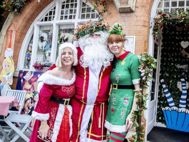 Christmas shoppers enjoyed the festive celebrations in Northampton's Cultural Quarter on Saturday