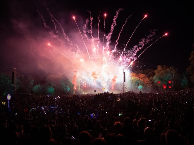 Fireworks during the Shambala’s closing ceremony on Sunday, August 24, 2025.